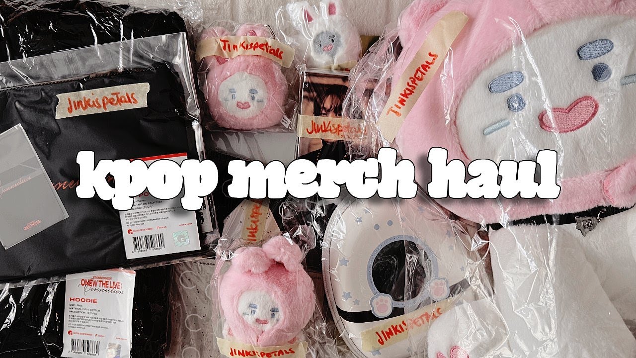 ✿ kpop merch haul | shinee onew concert md, plushies and more! ✿