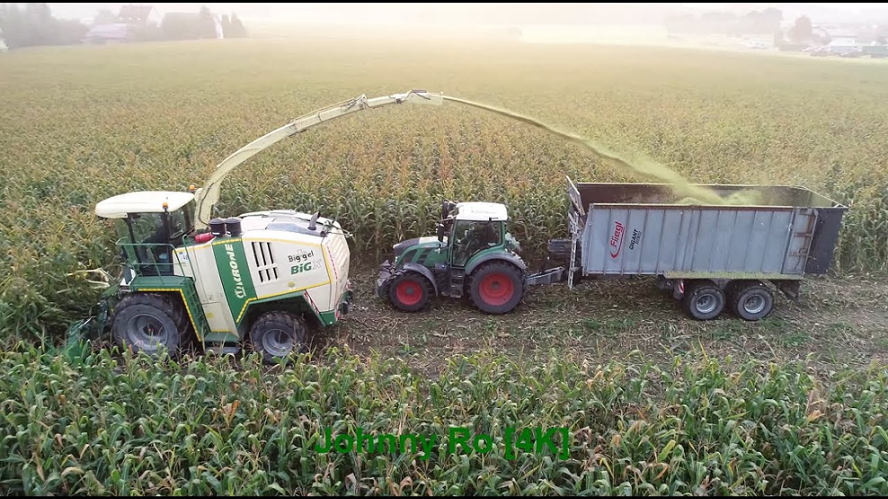 Maishäckseln mit LU Biggel, Krone Big X 1100 mit 12 Reihen Maisgebiss, Claas, Fendt Teil 4 2024 [4K]