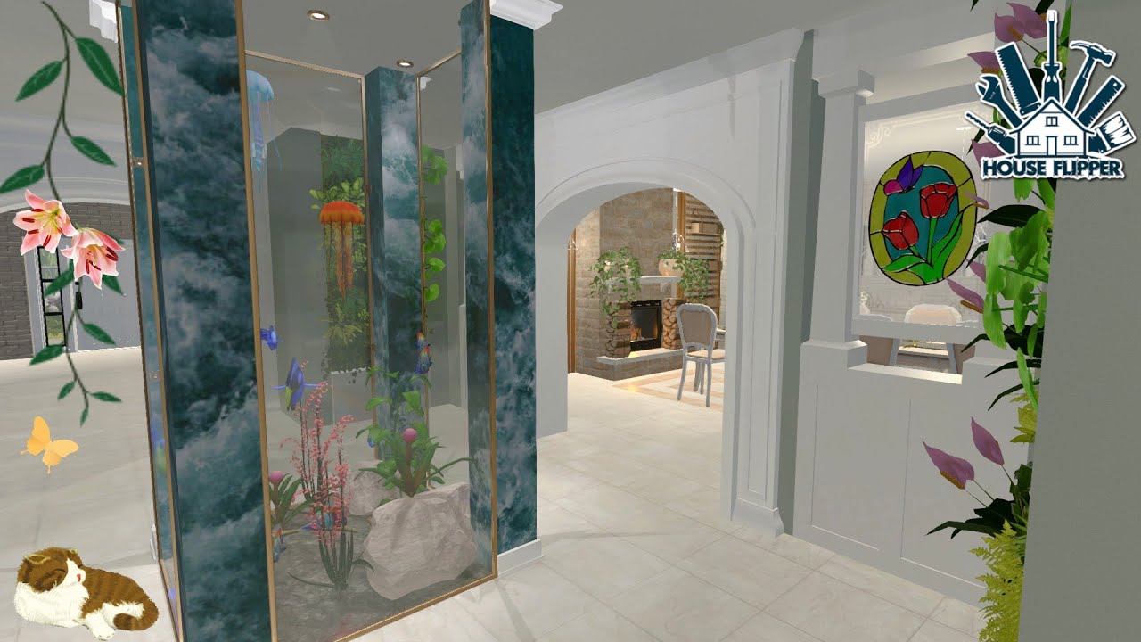 BUILT IN AQUARIUM-TUTORIAL | HOUSE FLIPPER