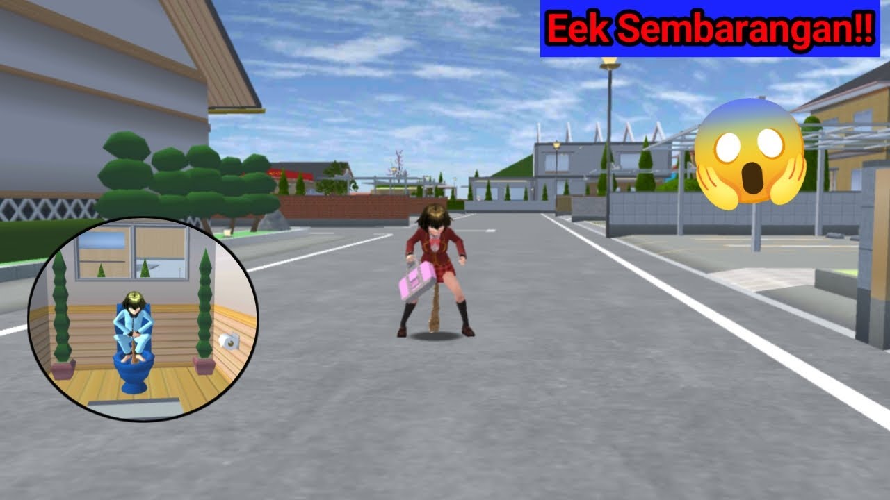 Karin Eek Mencret di Jalan dan di WC || Karin Sarapan Pagi || Sakura School Simulator