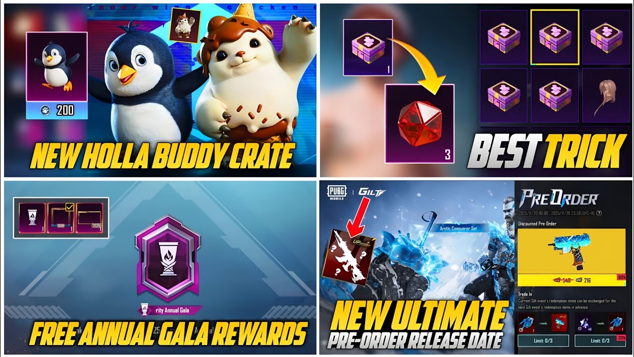 New Pre-Order Event And Free Mythic Emblems New Trick | New Hola Buddy Crate And Free Title | PUBGM