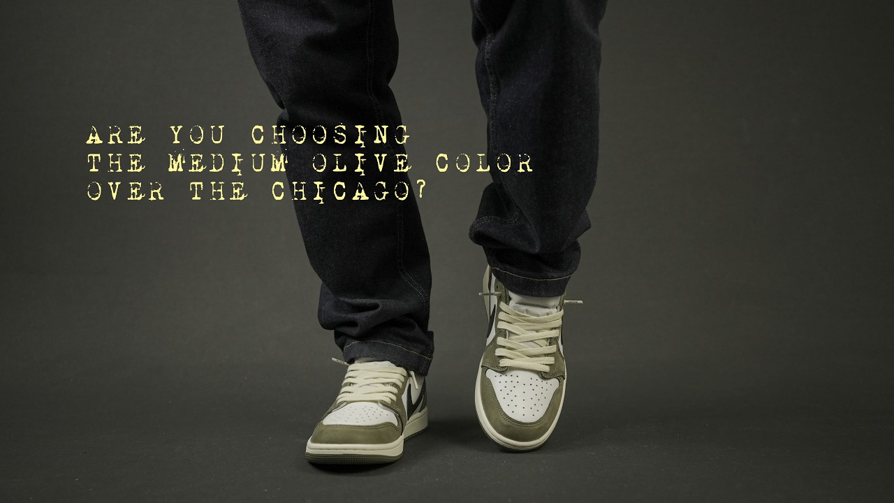 Medium Olive vs Chicago Jordan 1 Low OG - Detailed On Feet Comparison.