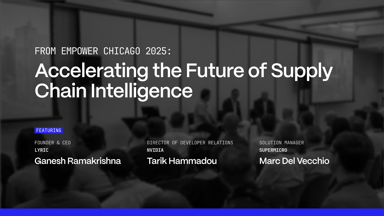 Accelerating the Future of Supply Chain Intelligence