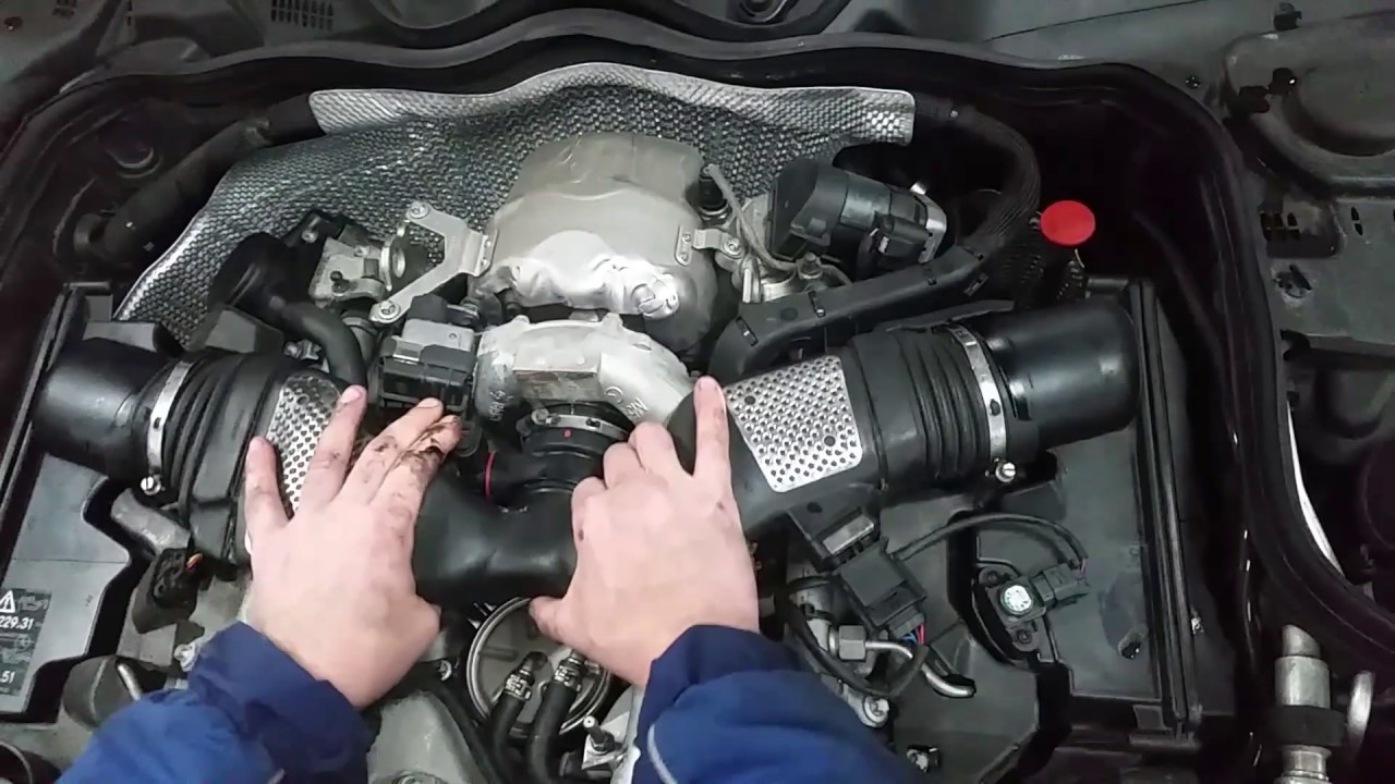 Mercedes OM642 Montage Luftleitung Luftmassenmesser HFM E280 E320 CDI