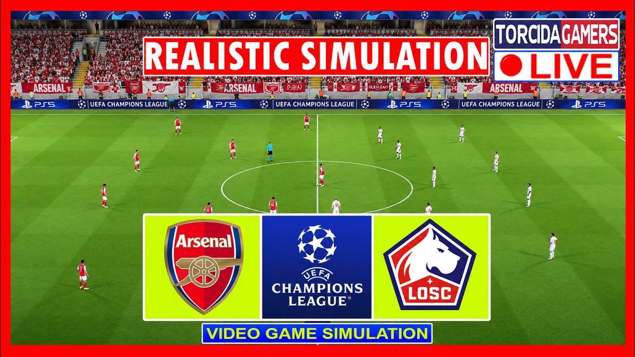 Arsenal vs Lille | UEFA Champions League 2026/27 | PES Simulation