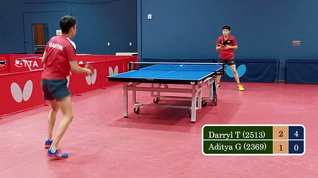 Darryl Tsao (2513) vs Aditya Godhwani (2369) - Butterfly Bay Area Championship at TTA on 6-4-2022