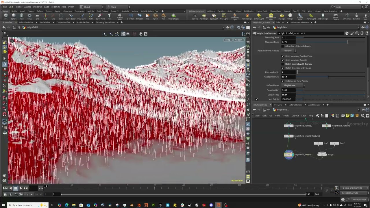 Houdini Quick Tip: Height Field Scatter and Scatter Align Basics