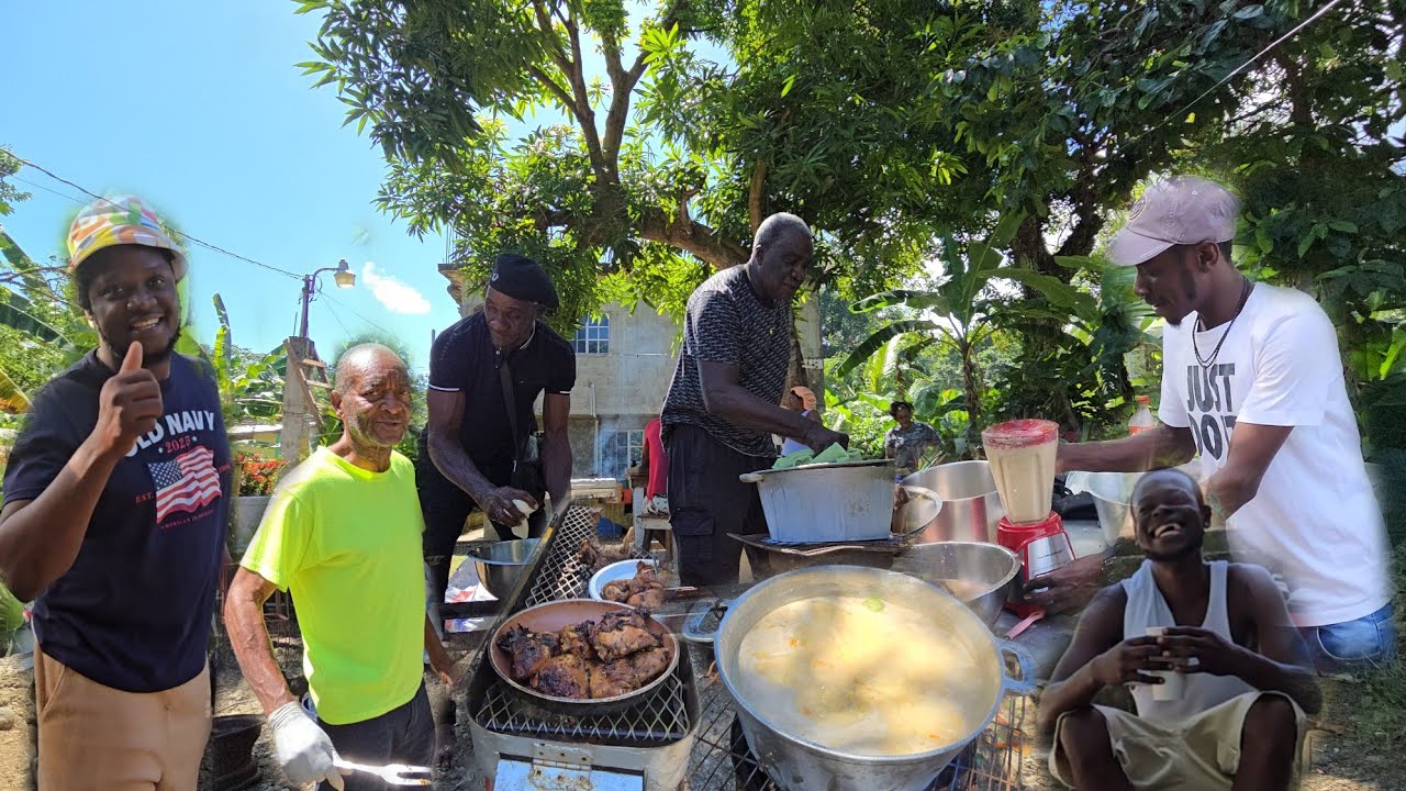 Subscribers link Up Grenada Oil Down Pot Jerk Chicken Soup | Danny Brithday Eeveryone link Up epic 