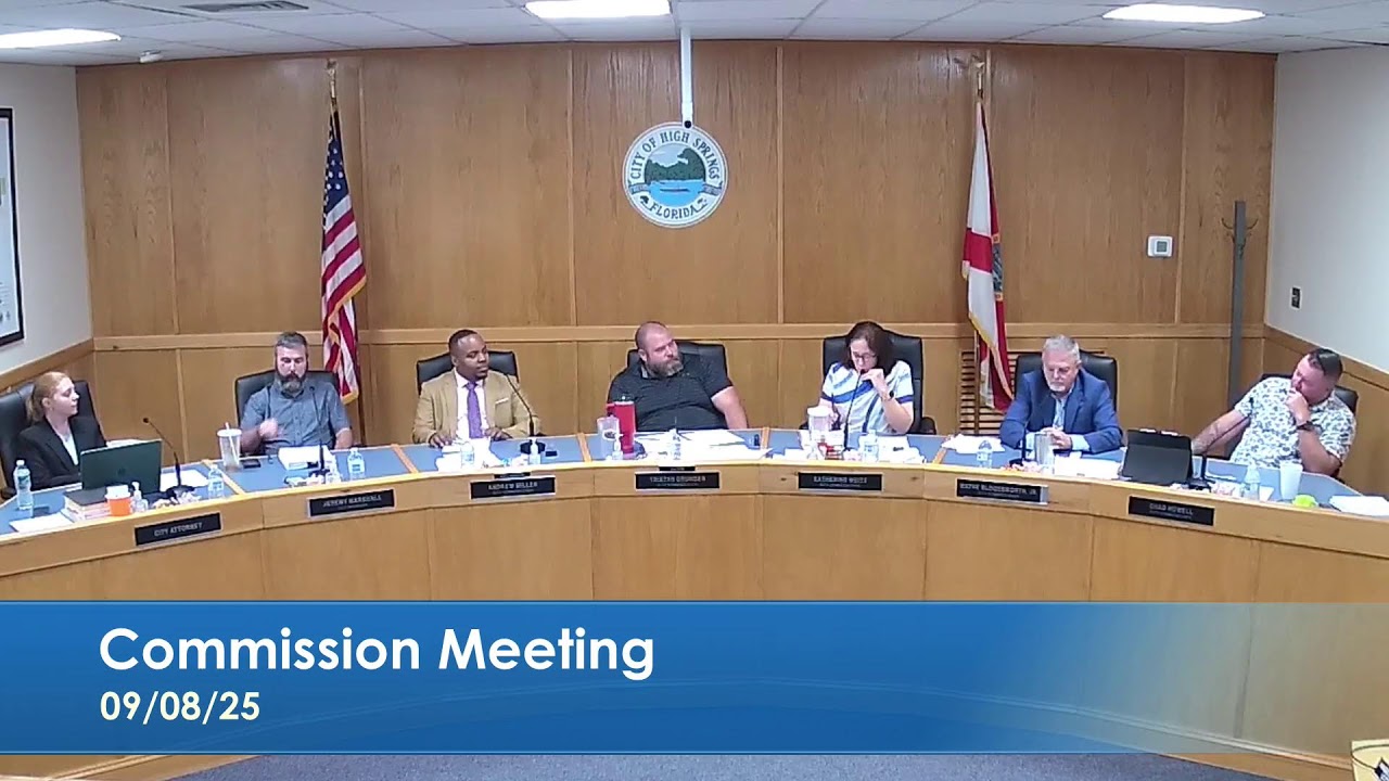 September 8, 2025  High Springs City Commission Meeting