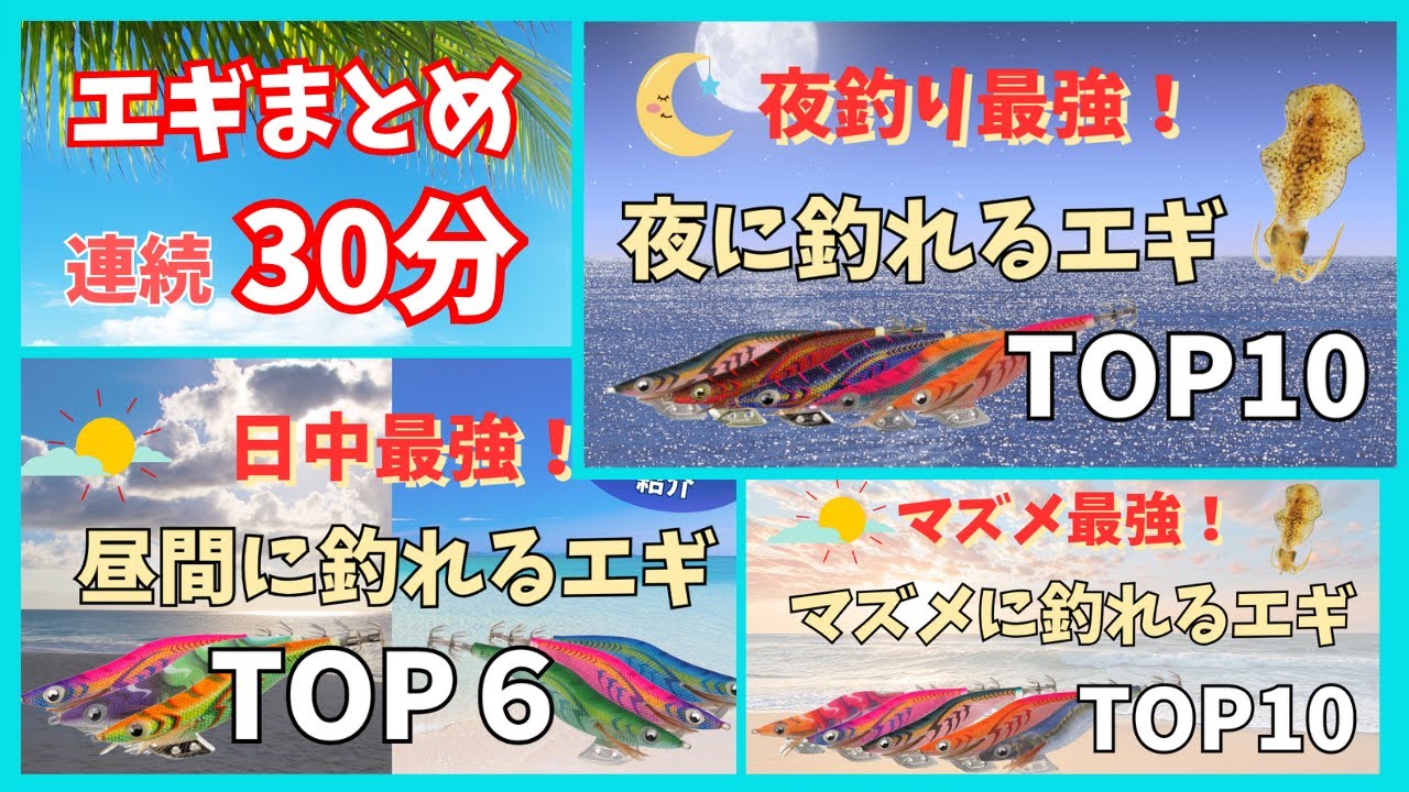 【マズメ・日中・夜】最強エギランキング 時間帯別まとめ
