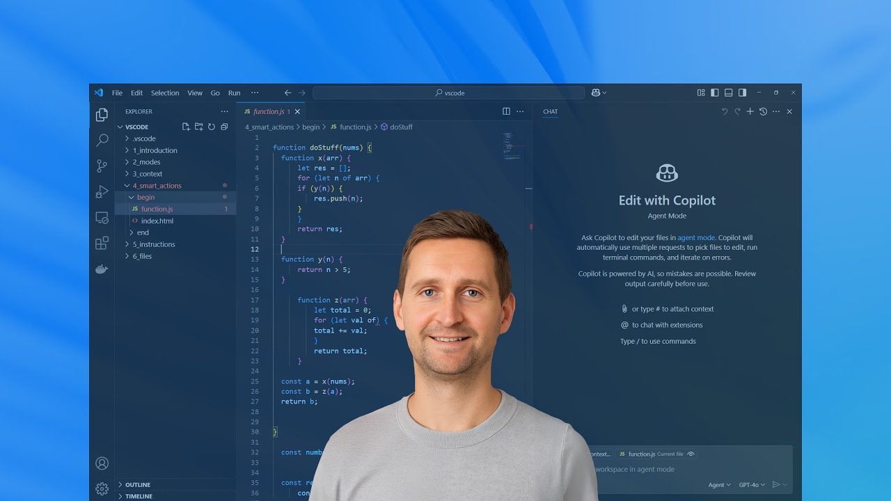 Learning modes: chat, edit and agent mode in Github Copilot