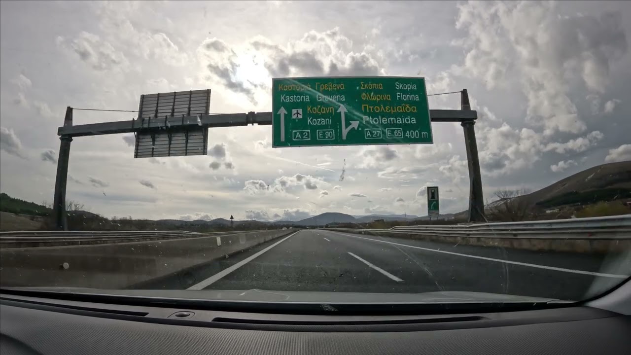 Driving through a lot of tunnels between Thessaloniki and Ioannina