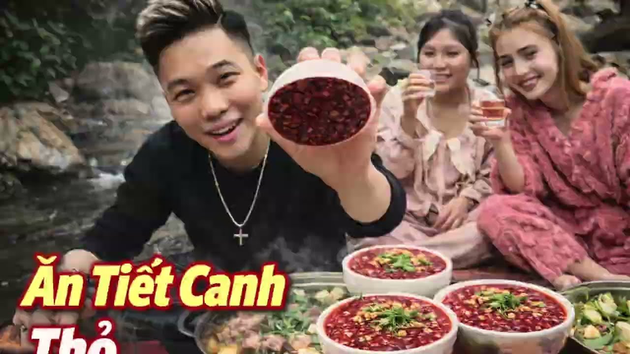 Tiết Canh Thỏ Úp Ngược + Lẩu Thỏ Nóng Hổi | Đi Ăn Cùng Gái Xinh Và Bạn Bè 
