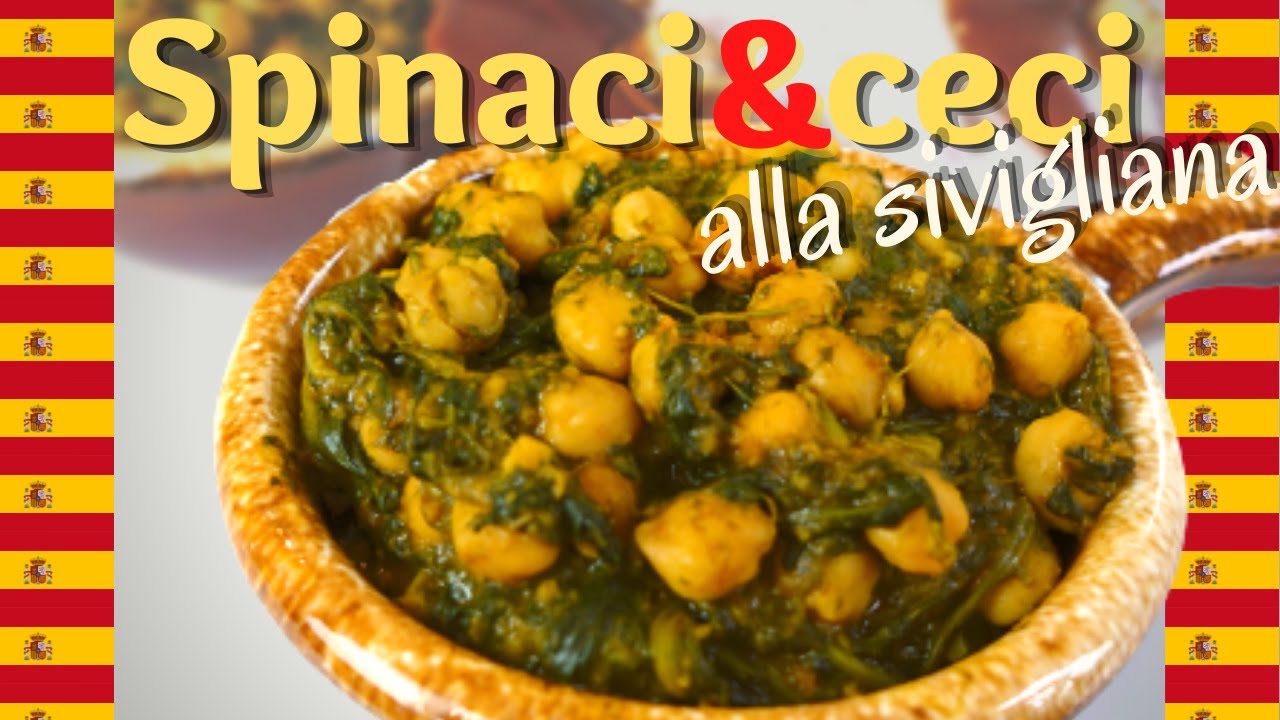 Ricetta spinaci e ceci alla sivigliana (Espinacas con garbanzos): stufato vegano spagnolo