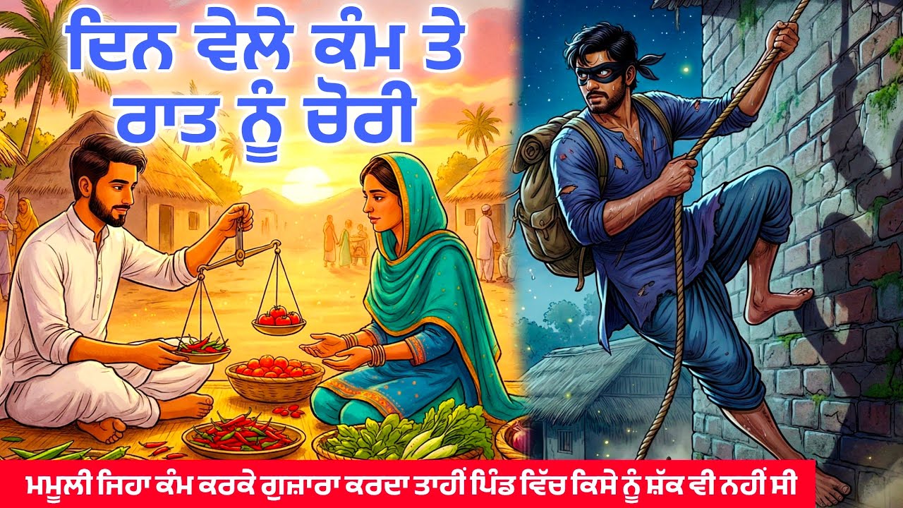 ਦਿਨ ਵੇਲੇ ਕੰਮ ਅਤੇ ਰਾਤ ਨੂੰ ਚੋਰੀ।Punjabi story । Desi Story #motivation #punjabi