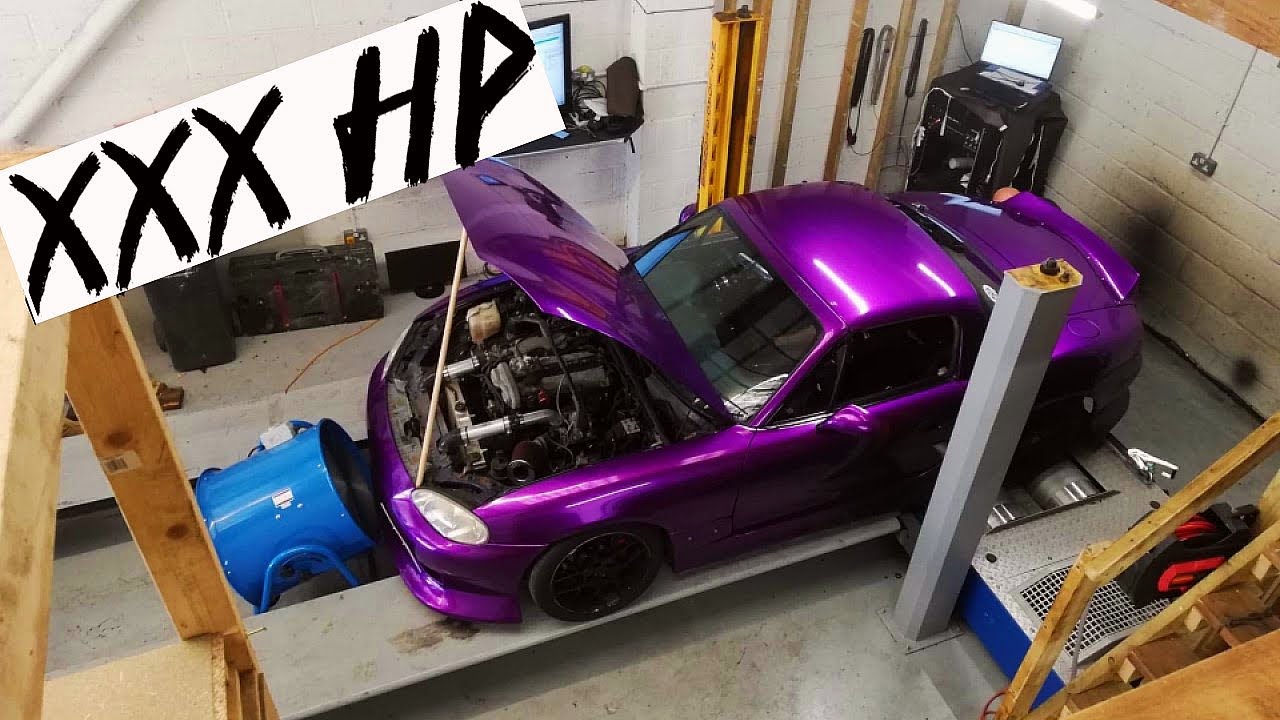 Сколько сил в drift turbo Miata | Drift turbo Miata dyno | Turbo MX5 dyno