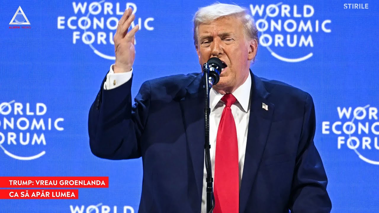 ATENȚIE: Trump cere Groenlanda, în discursul la Davos: „Până acum, n-am cerut nimic de la NATO”