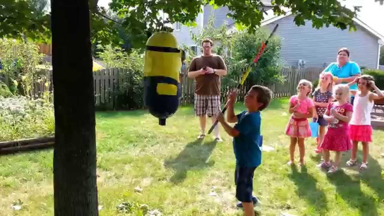 Mason's 7th birthday Minion piñata