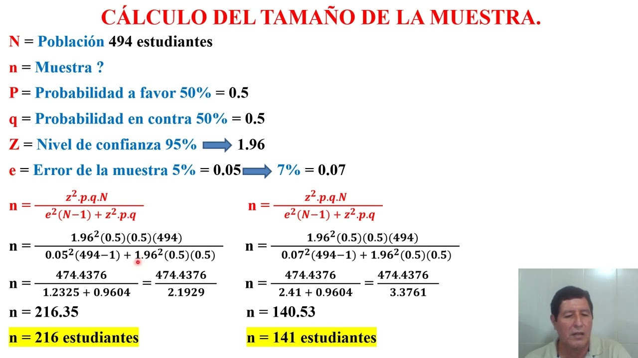 Cálculo del tamaño de la muestra  Ejemplos