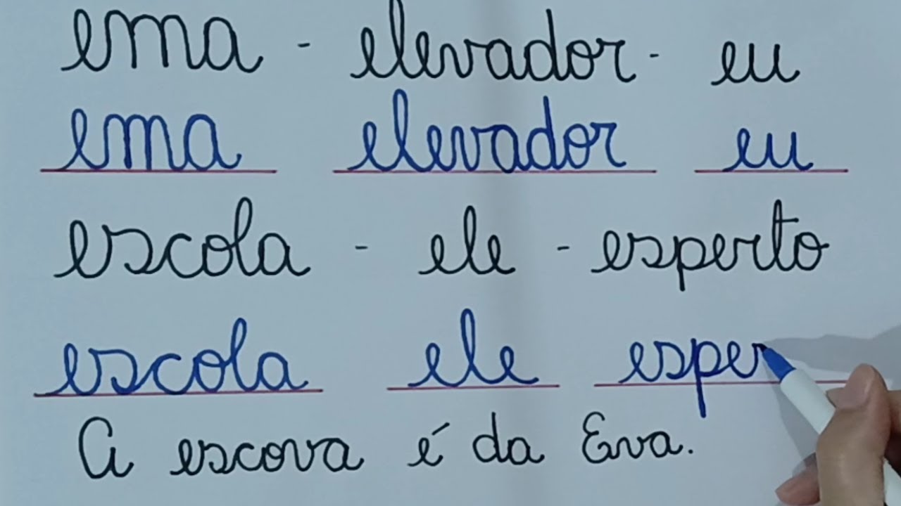 Aprendendo a Ler e escrever Letra cursiva 37ª Aula - Lendo e escrevendo frases - EJA - Alfabetização