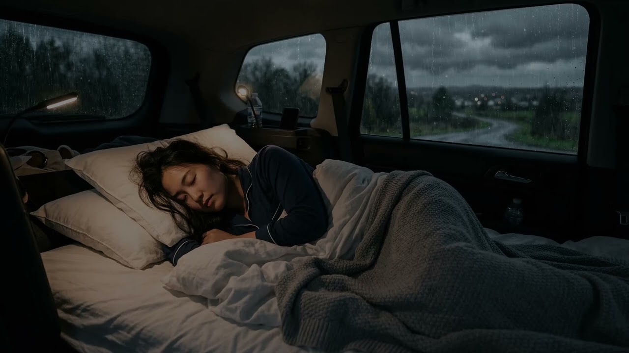 Rain 🌧️ Drumming On The Car Roof While Quiet Streets Blur Beyond The Window 🚗