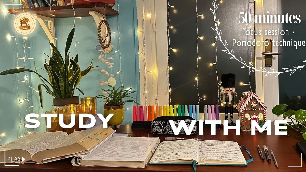 📚Study With Me | 50 min. Pomodoro | Background noise (No Music)