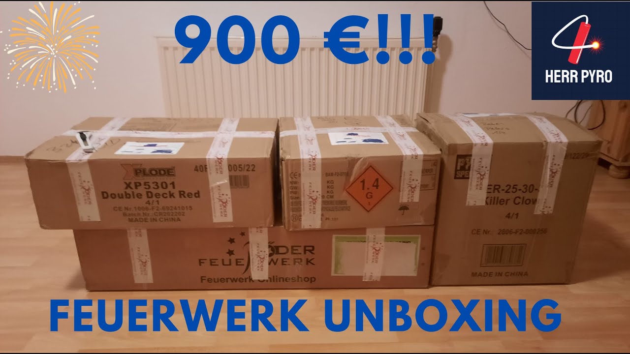 900€ Röder Feuerwerk Unboxing Silvester 2023/24 | Herr Pyro | HD