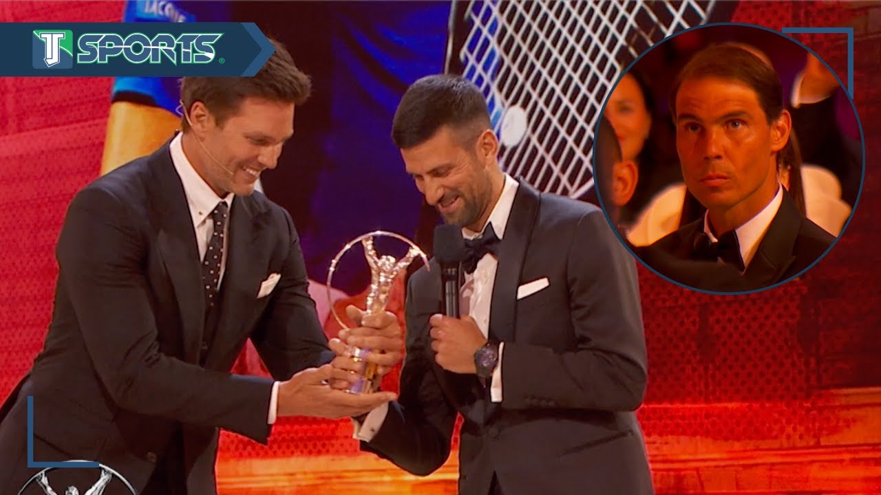 La REACCIÓN de Rafael Nadal CUANDO Tom Brady le da a Novak Djokovic el PREMIO al DEPORTISTA del AÑO