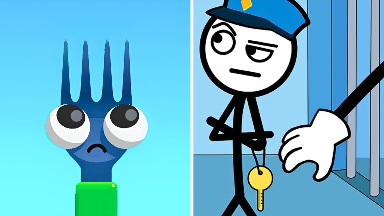 Satisfying ASMR Gameplay: FORK N SAUSAGE vs THIEF PUZZLE — Funny Brain Puzzle Battle Android iOS