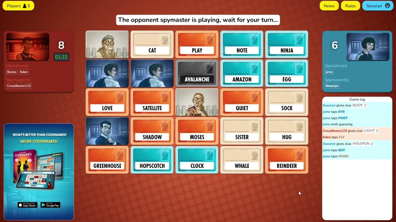 We Are Cooked!! - Codenames