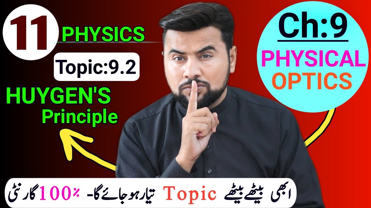 Huygen's Principle👌|| Part-1 Unit 9 Physical Optics || HUYGEN'S Postulates