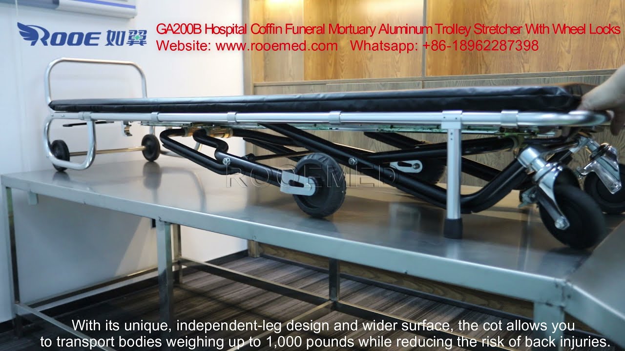GA200B Multi level Heavy Duty Fodable Funeral Stretcher Mortuary Cot