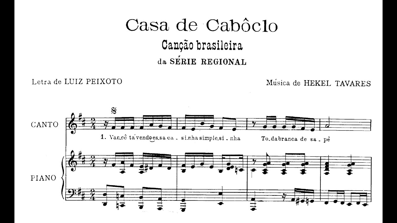 Hekel Tavares* e L. Peixoto - Casa de caboclo (red. piano piano solo) (Marco Bernardo, piano)