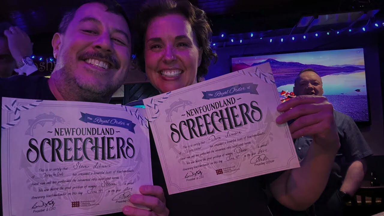 Screech In Ceremony at Christian’s Pub in St. John’s NL.
