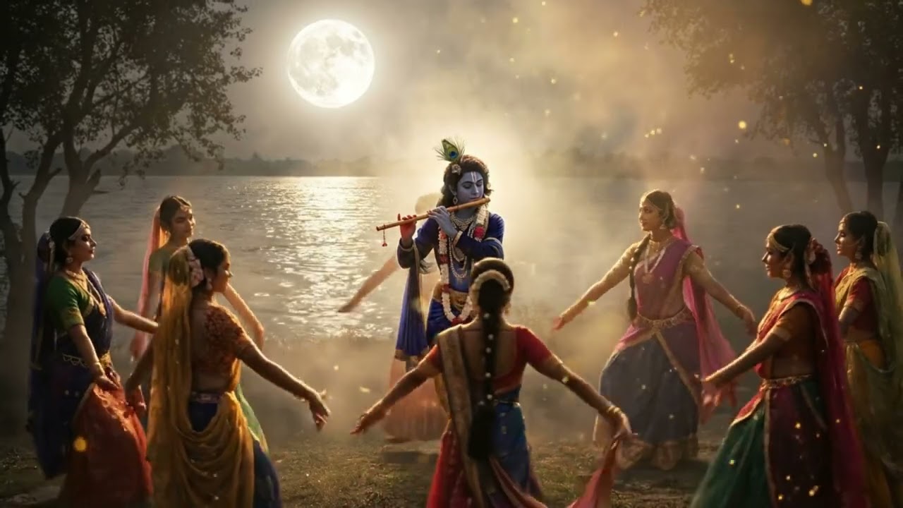 krishna raasaleela with gopikas. ശ്രീകൃഷ്ണന്റെ ഗോപികമാരൊത്തുള്ള  രാസലീല