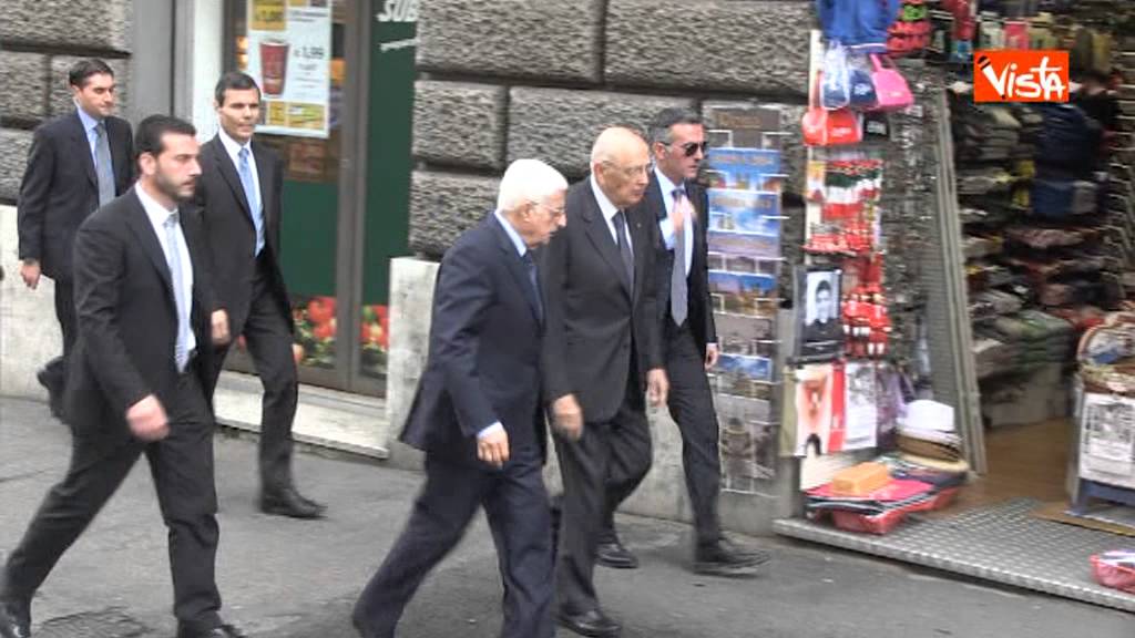 0705-13 NAPOLITANO SI RECA A CASA ANDREOTTI PER VISITA
