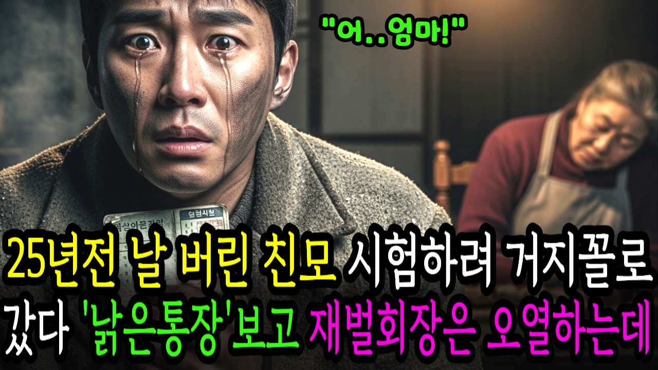 25년 전 나를 버린 엄마 복수하려 거지꼴로 갔는데, 앞치마 속 '낡은 통장'을 보고 재벌 아들이 무릎 꿇고 오열한 이유!ㅣ노후사연ㅣ시니어사연ㅣ라디오사연ㅣ오디오북ㅣ감동사연
