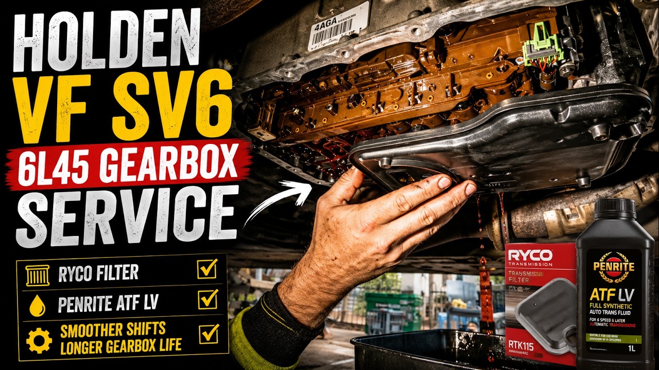 Обслуживание коробки передач Holden VF SV6 6L45 | Фильтр Ryco и трансмиссионная жидкость Penrite