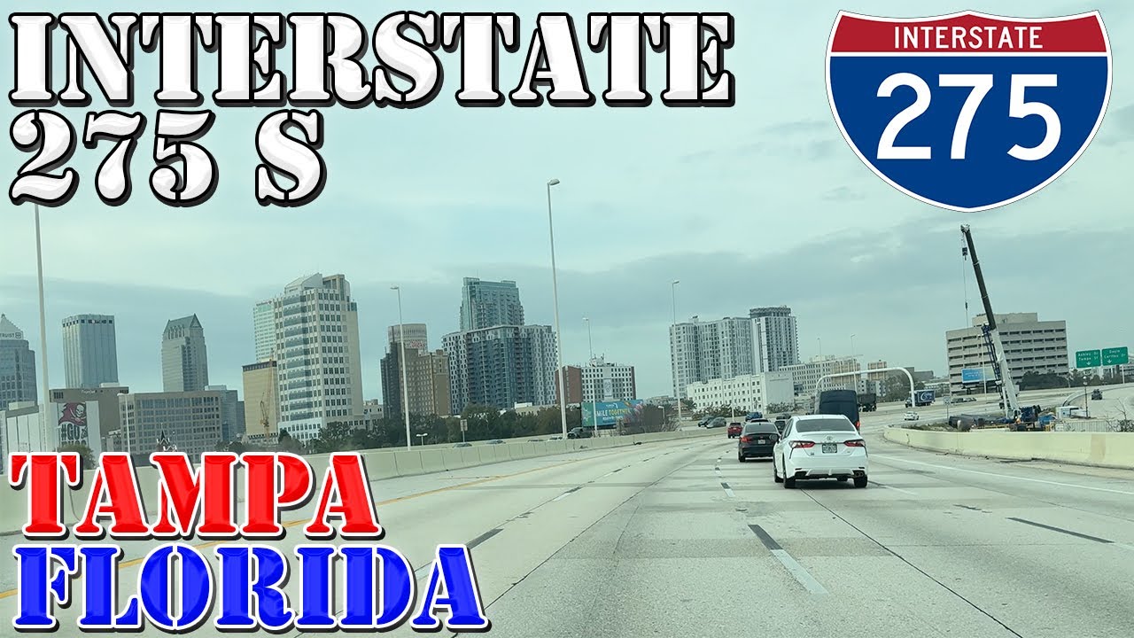 I-275 South - Tampa - St. Petersburg - Florida - 4K Highway Drive