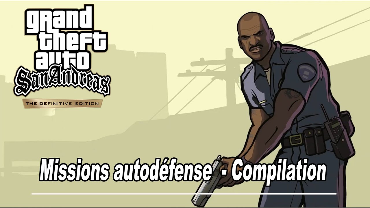 GTA San Andreas The Definitive Edition - Missions autodéfense - Compilation | Visée libre | PS4