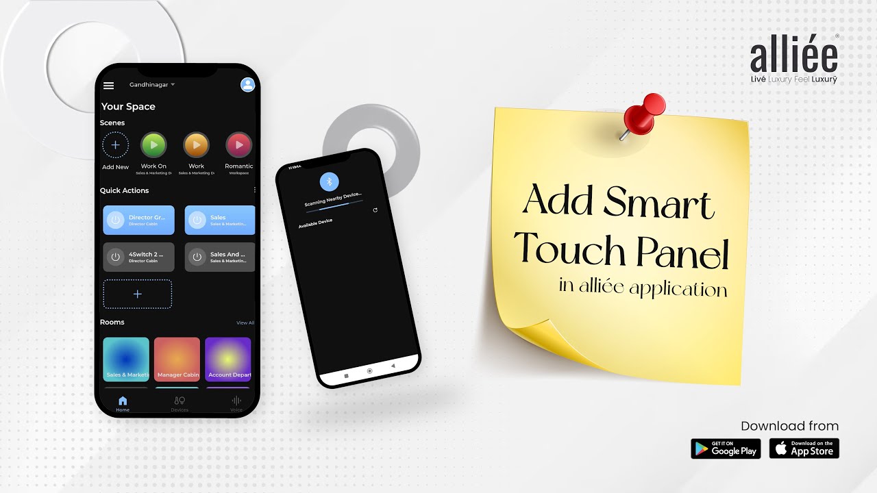 How to add smart touch panel in alliée application by alliée Homes