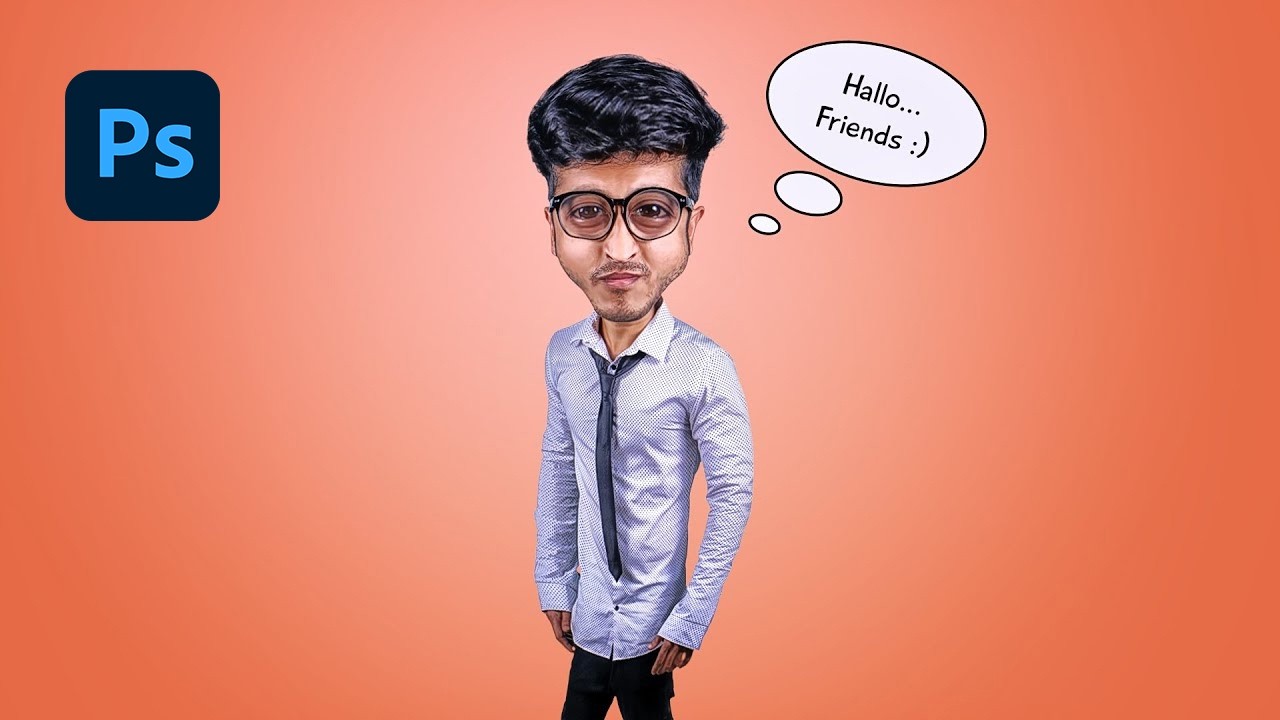Photoshop Tutorials | How to manipulate Caricature full body