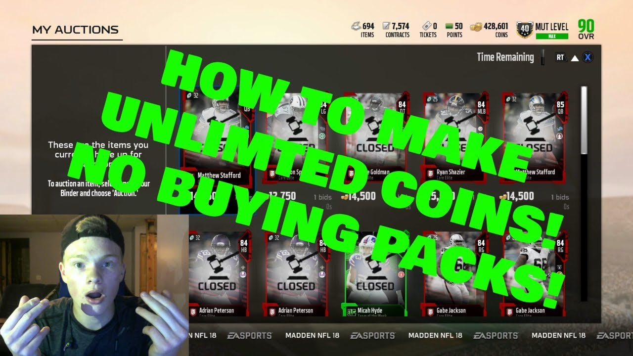HOW TO MAKE UNLIMITED COINS WITHOUT BUY PACKS! MADDEN 18 AMAZING COIN MAKING METHOD!