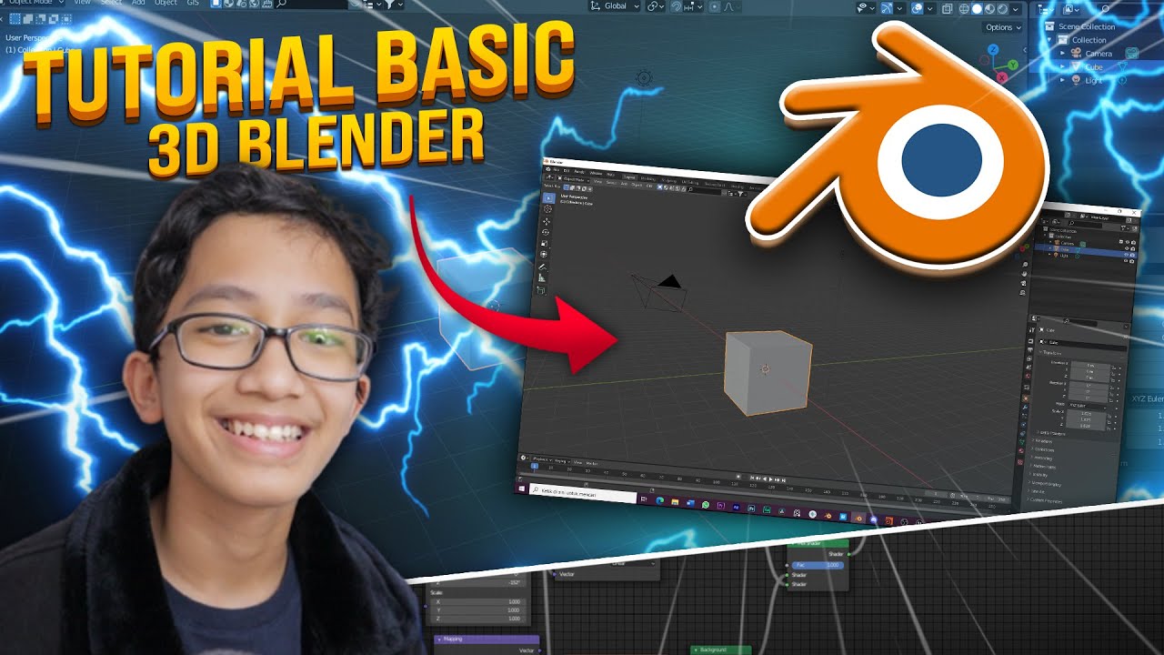 Tutorial Basic 3d di Blender!! Beginner Tutorial