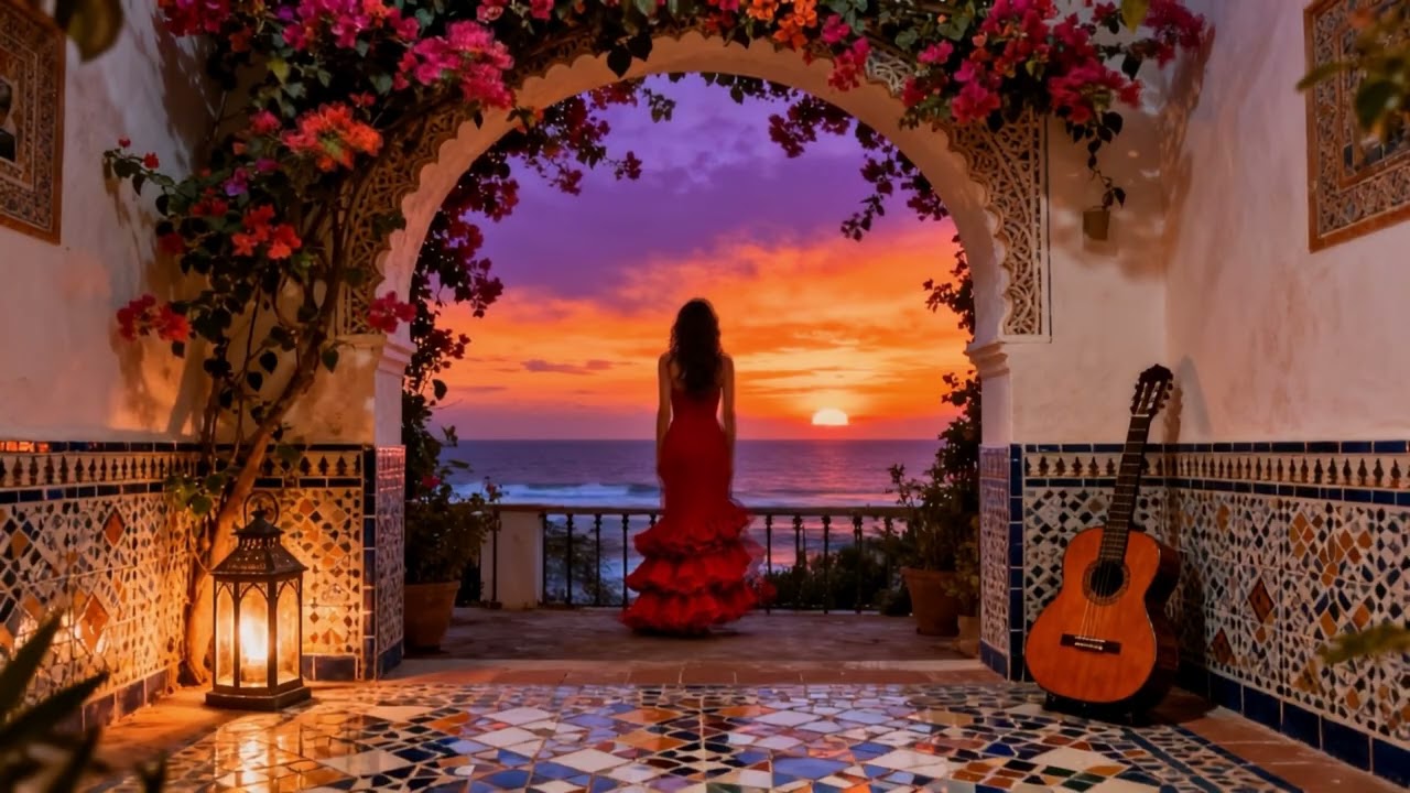 Warm Summer Nights in Spain | Romantic Spanish Guitar & Slow Salsa Rumba for Lounge Background