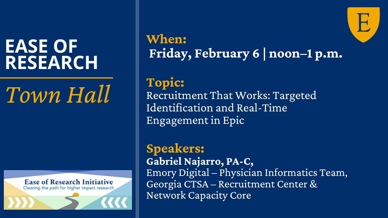 Ease of Research Town Hall: February 6, 2026