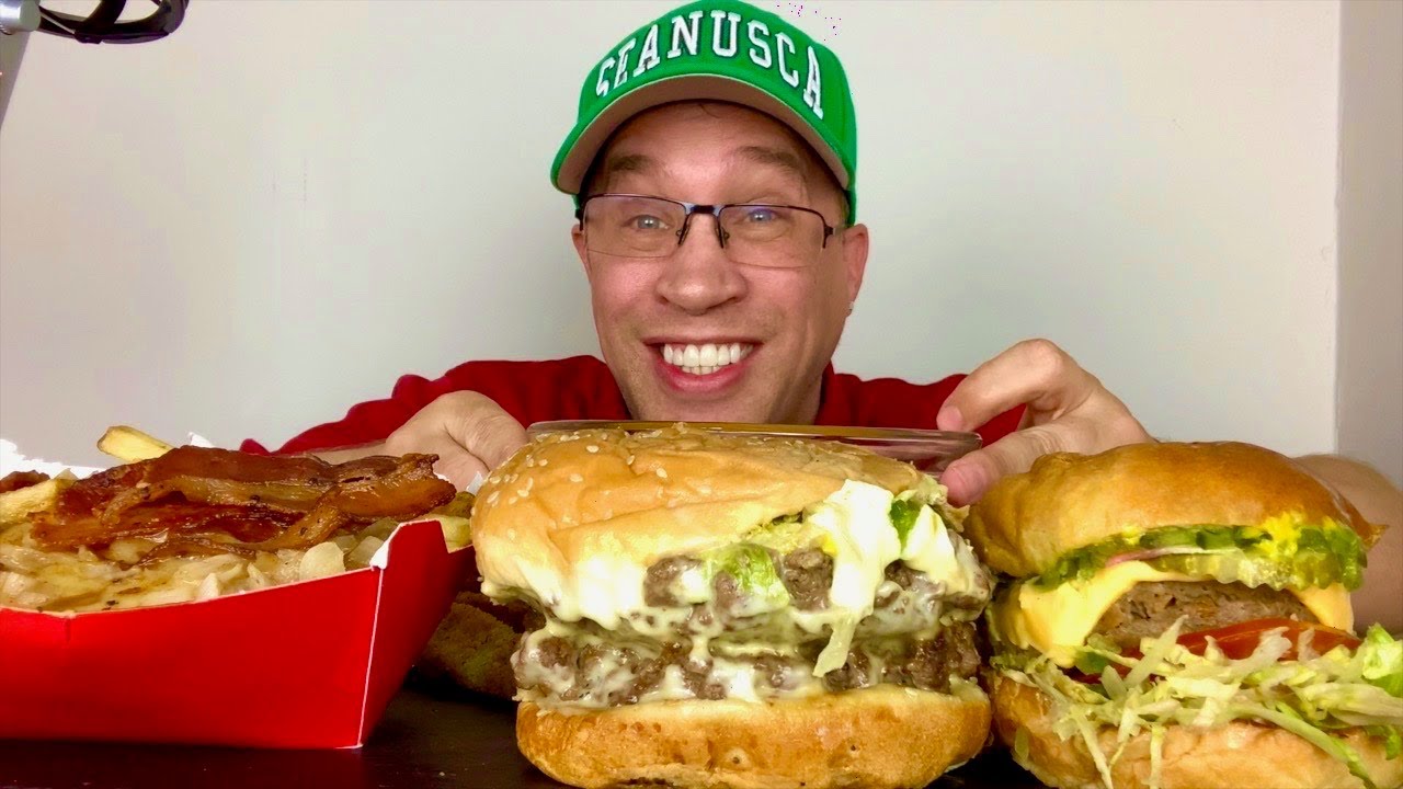 ASMR • Fatburger • Feast ( whispering, eating sounds )
