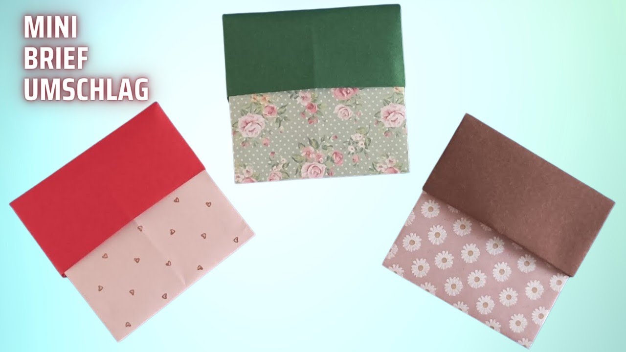 DIY-Geschenkumschlag für Geld und Geschenkkarten. Umschlag basteln