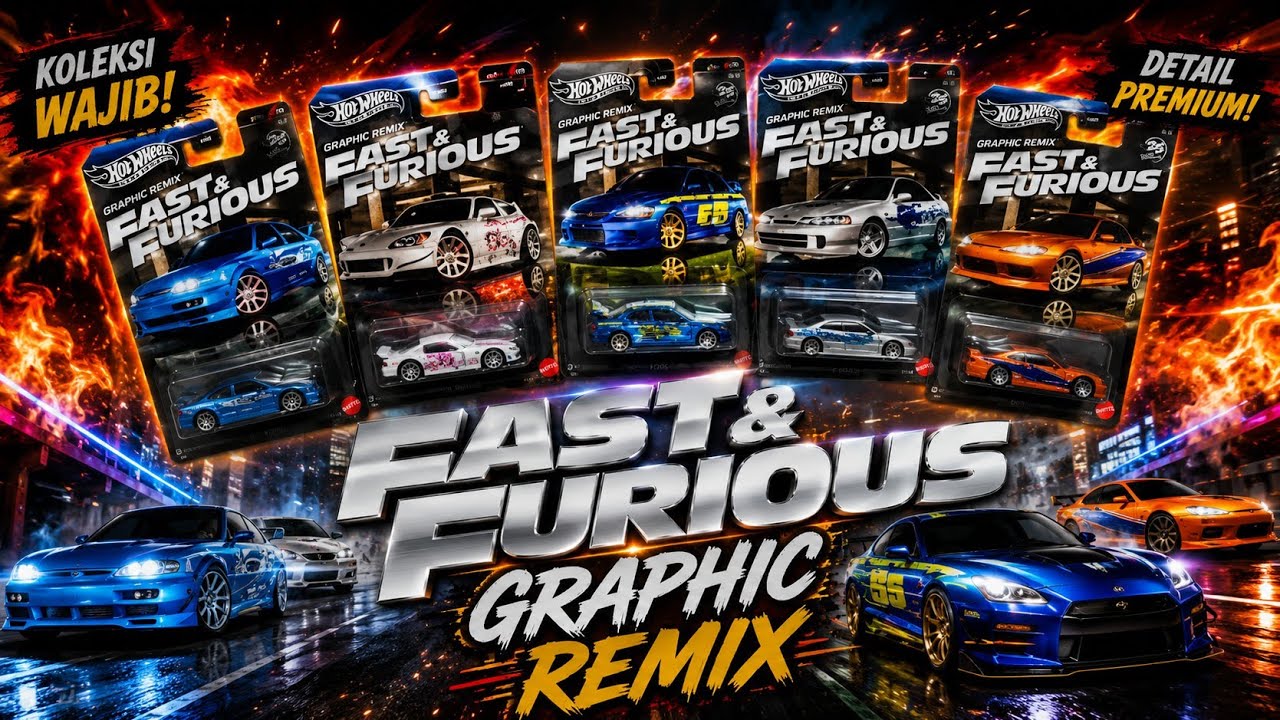 Hot Wheels Fast and Furious Graphic Remix set 2025 