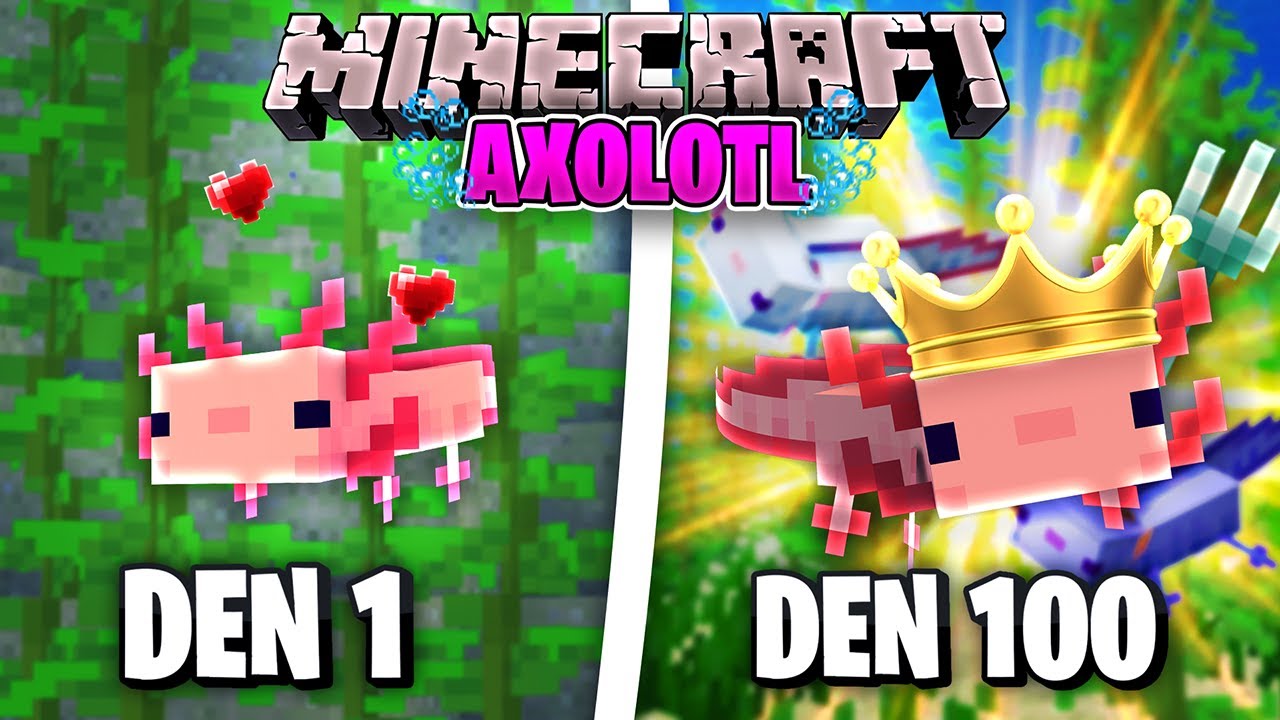 Prožila jsem 100 dní jako AXOLOTL!🌺